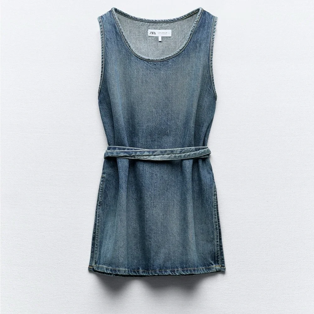Zara - NWT Denim Shift Top/Tunic - Size S - Picture 5 of 12